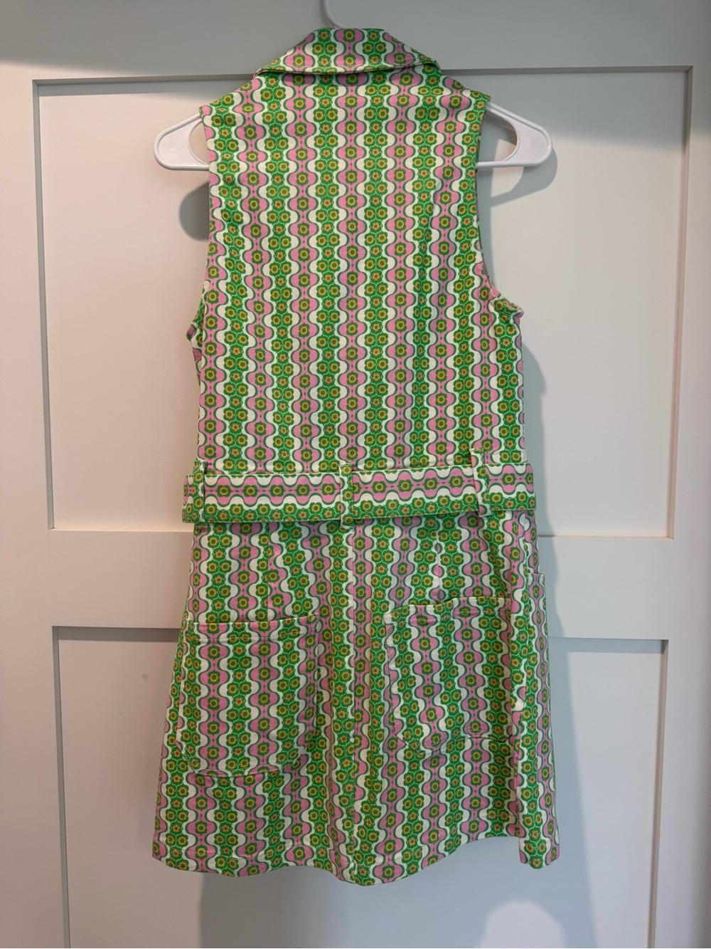 Show Me Your Mumu Oxford Tank Dress Watermelon Geo Denim - Picture 3 of 3